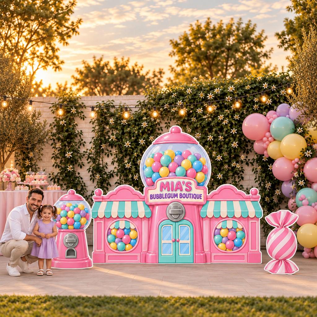 Pink Bubblegum Boutique Storefront Set
