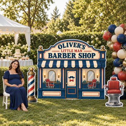 Navy Vintage Little Man Barber Shop Set