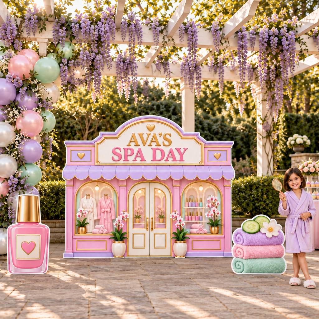 Pastel Pink Spa Day Storefront Set
