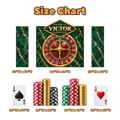 Black Gold Art Deco Casino Roulette Set