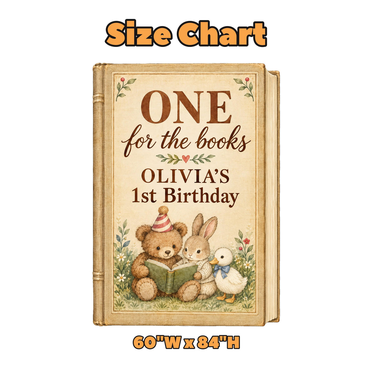 Vintage Parchment Giant Storybook Backdrop