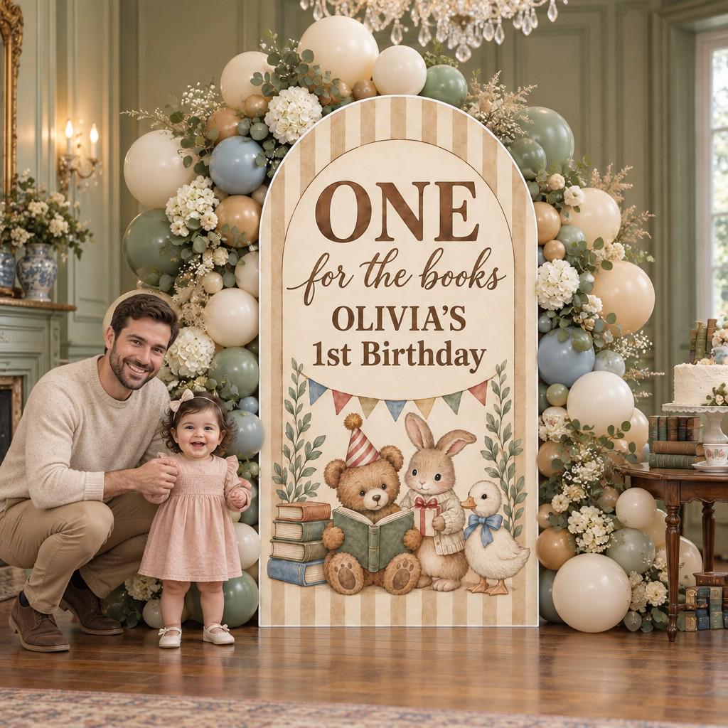 Striped Vintage Storybook Arch