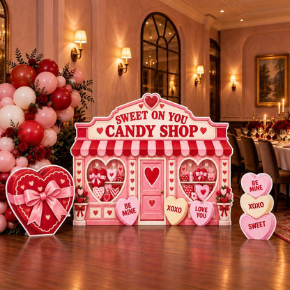 Conversation Hearts Valentine Candy Shop Set