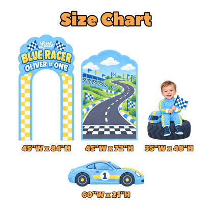 Blue Checkered Little Racer Arch Set