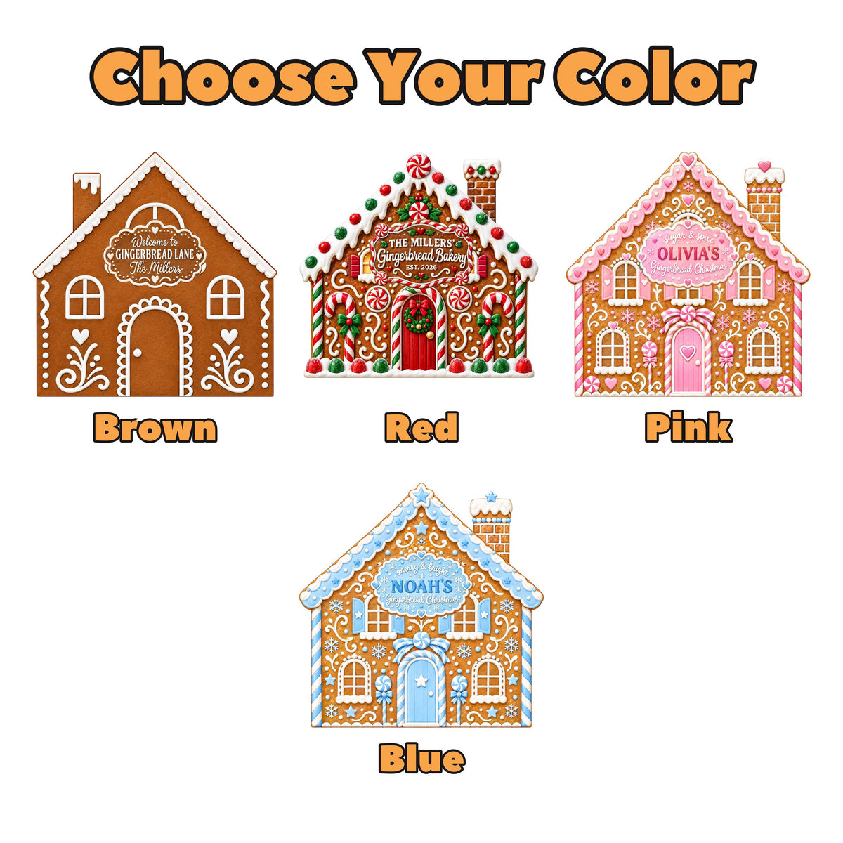 Blue Frosted Gingerbread House Backdrop
