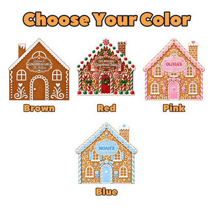 Blue Frosted Gingerbread House Backdrop