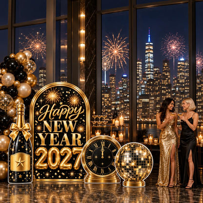 Black & Gold Midnight Countdown NYE Set