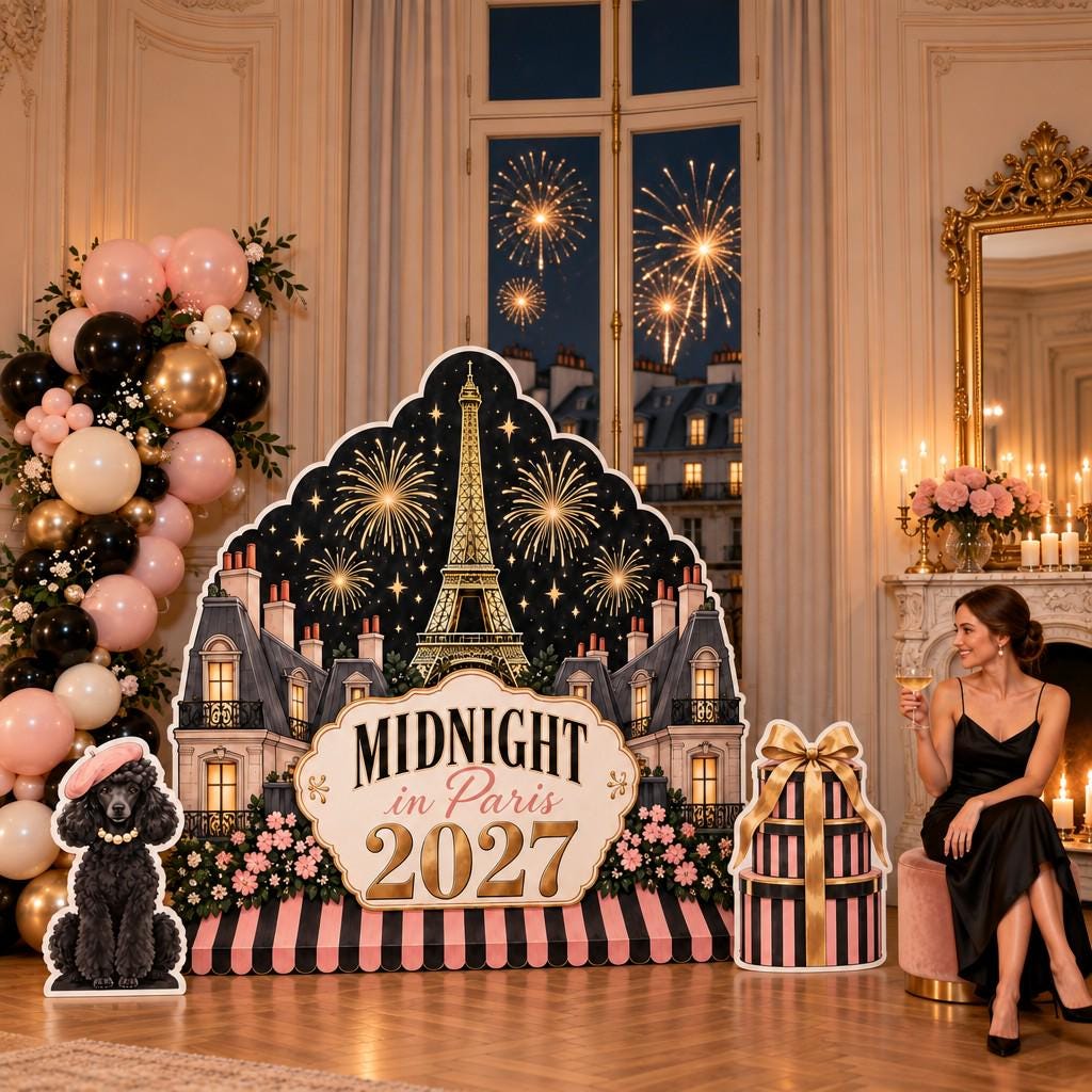 Retro Travel Departures New Year 2027 Set