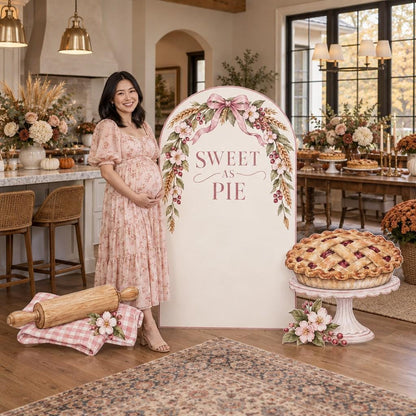 Blush Floral Sweet as Pie Thanksgiving Arch