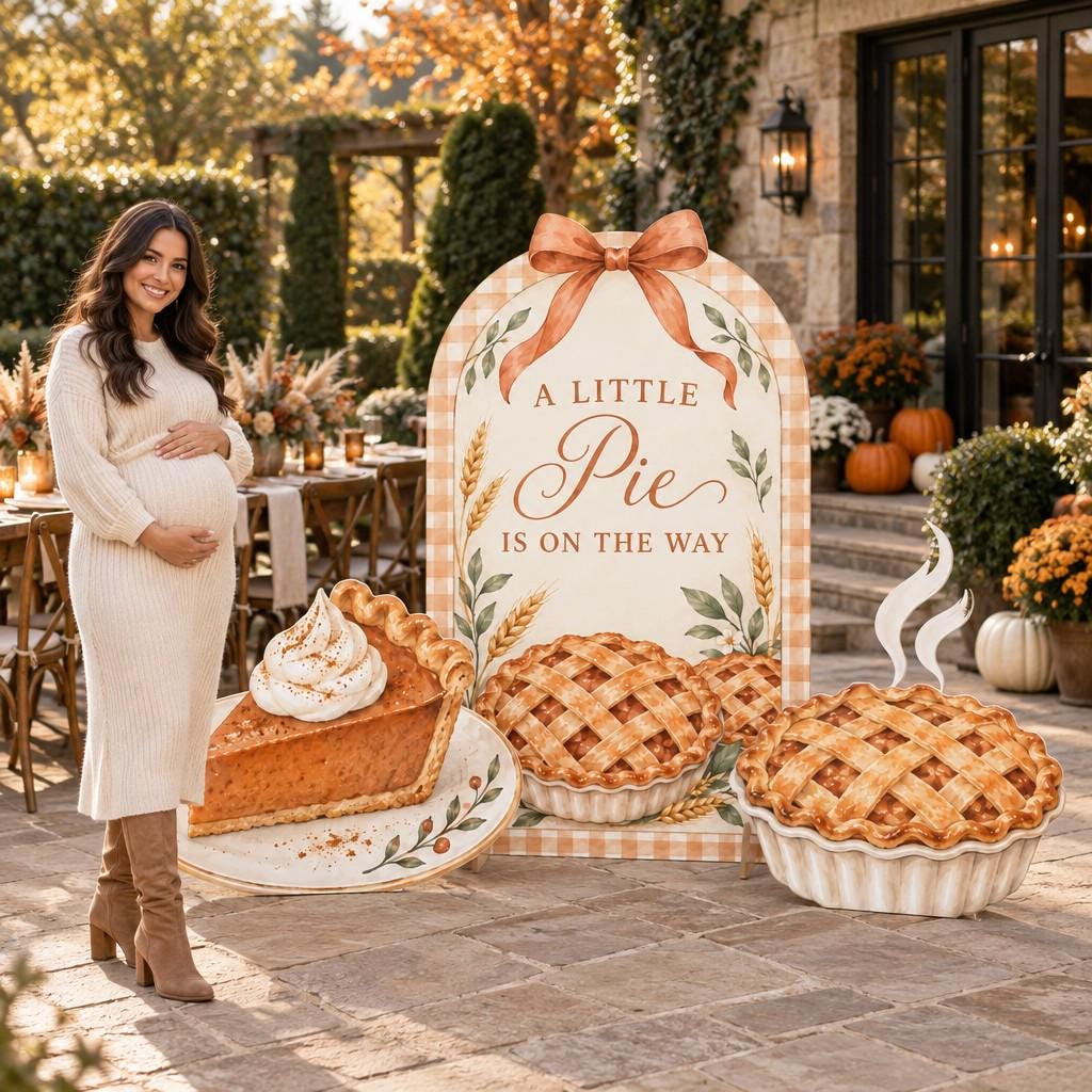 Blush Floral Sweet as Pie Thanksgiving Arch