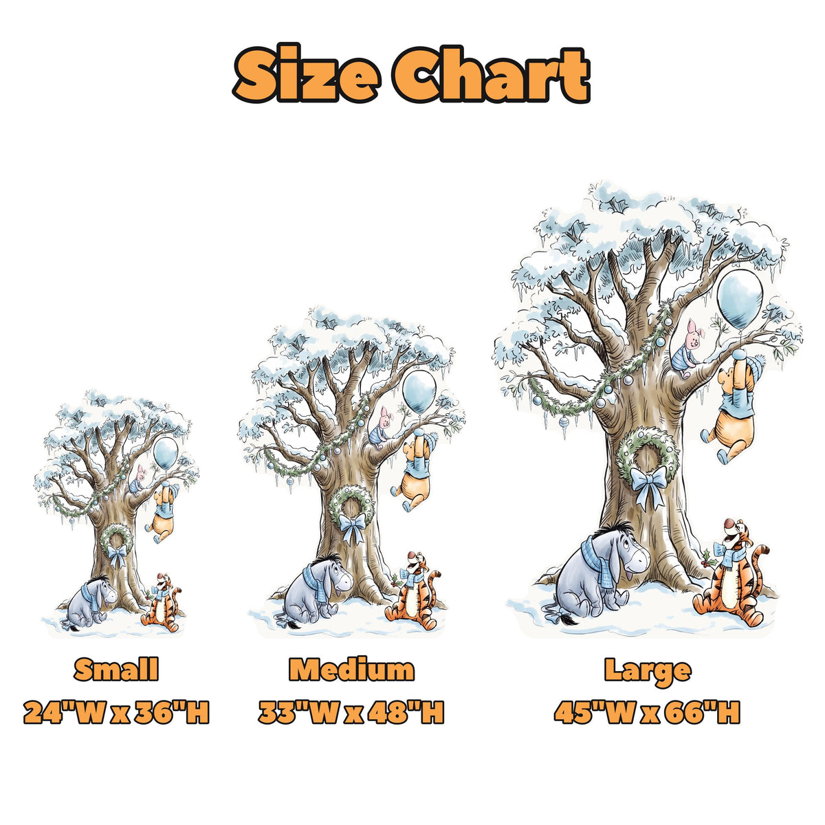 Snowy Storybook Bear Christmas Tree Cutout