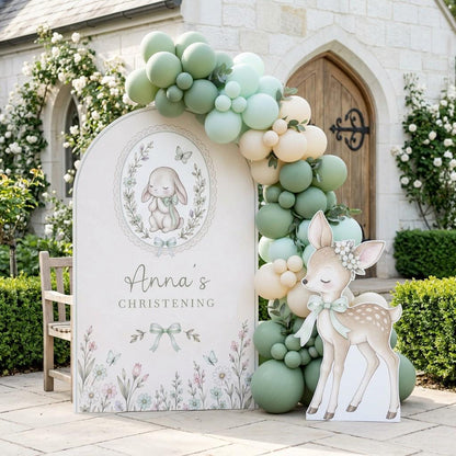 Woodland Bunny Fawn Christening Arch Set