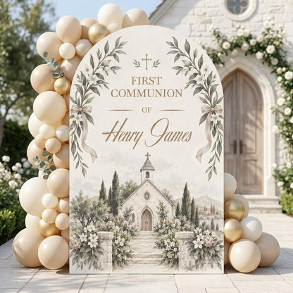 Blue Chapel Garden First Communion Arch