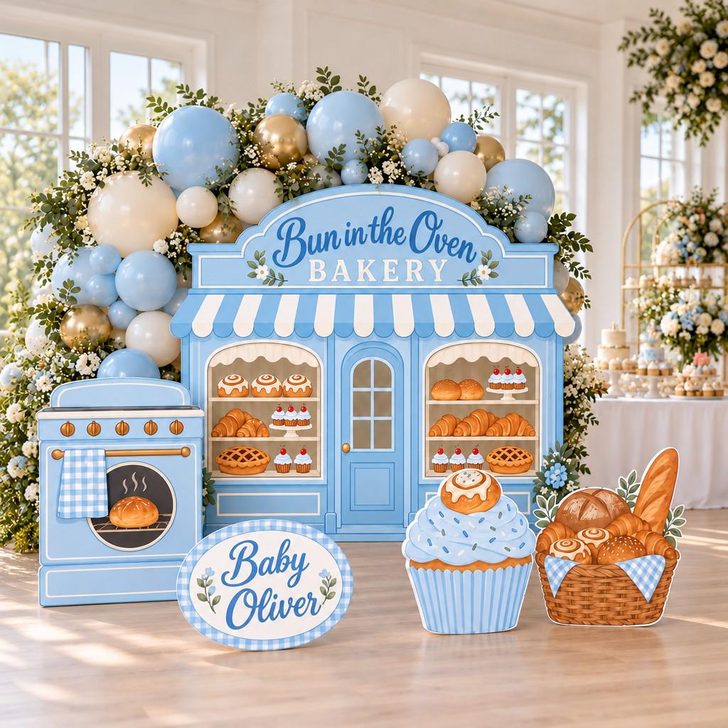 Beige Bun in the Oven Bakery Storefront Set