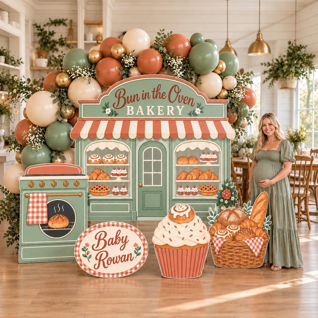 Beige Bun in the Oven Bakery Storefront Set