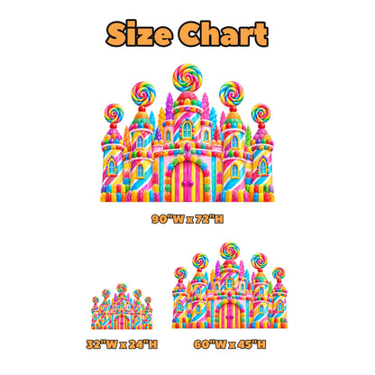 Pastel Cotton Candy Castle Backdrop