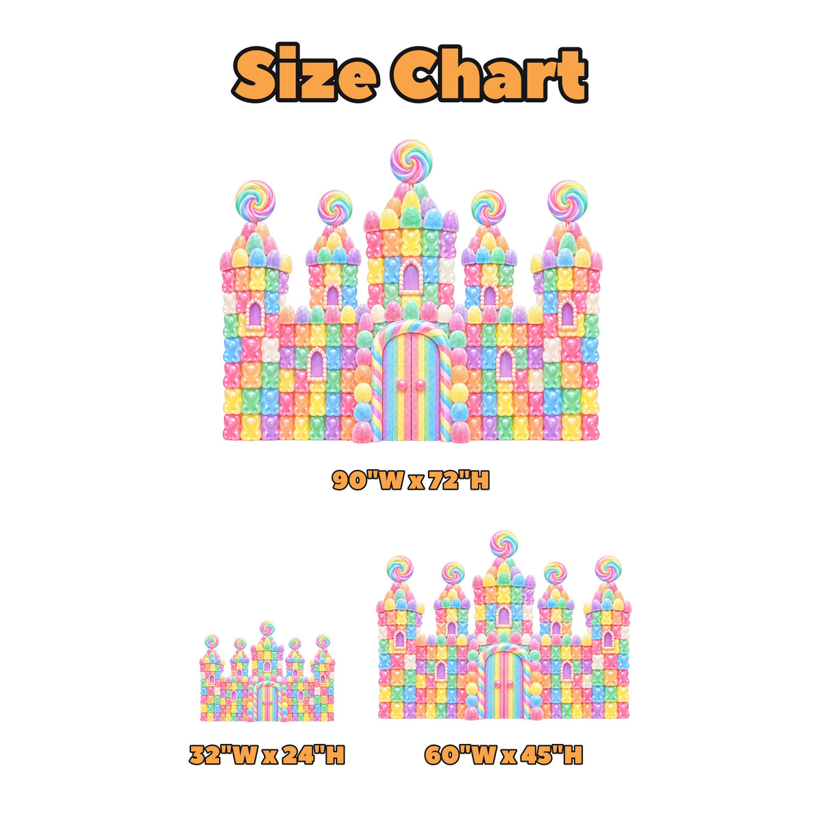 Pastel Cotton Candy Castle Backdrop