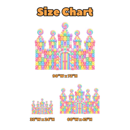 Pastel Cotton Candy Castle Backdrop