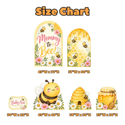 Gingham Honeycomb Mommy to Bee Arch Set