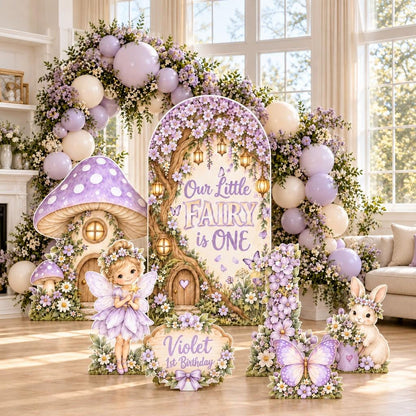 Blue Blossom Mushroom Fairy Birthday Set
