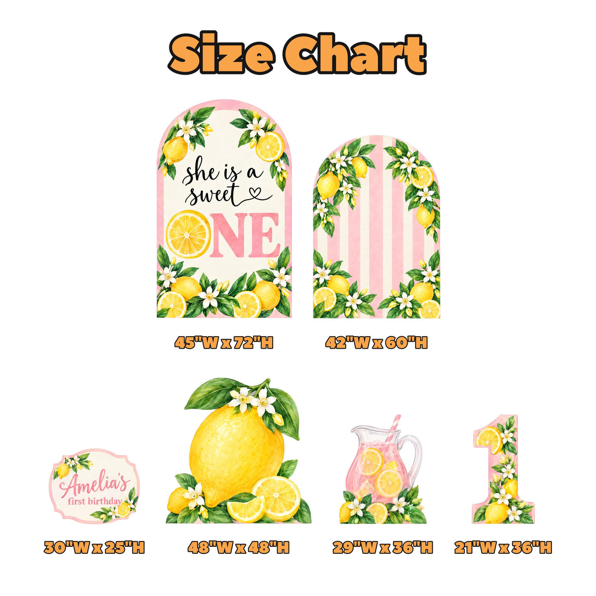 Sweet One Pink Lemonade Birthday Set