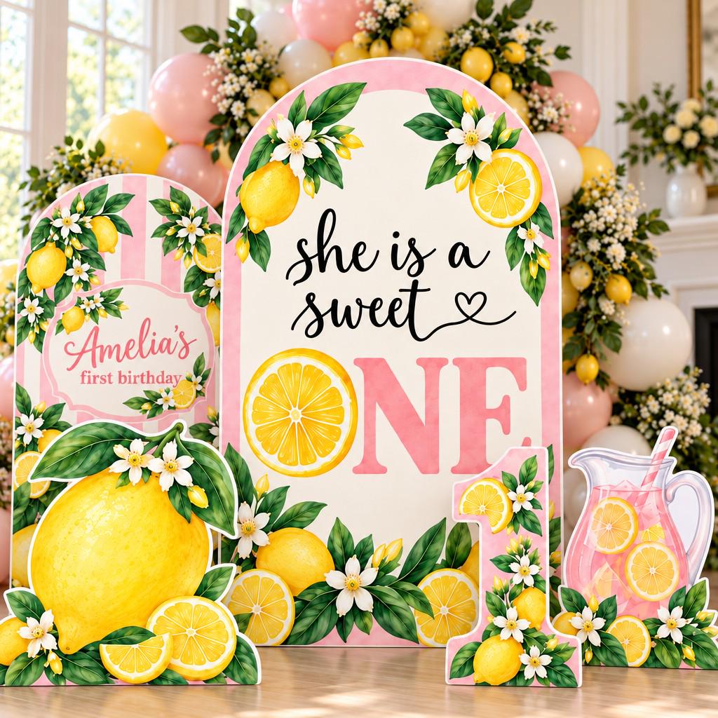 Sweet One Pink Lemonade Birthday Set