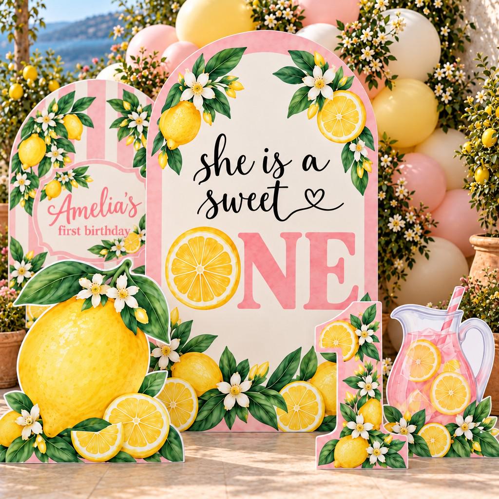 Sweet One Pink Lemonade Birthday Set