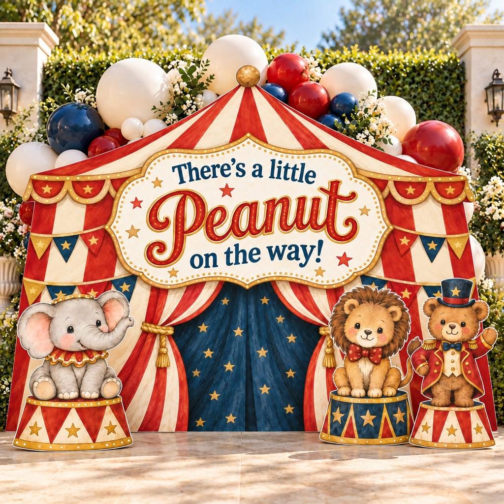 Little Peanut Circus Tent Baby Shower Set
