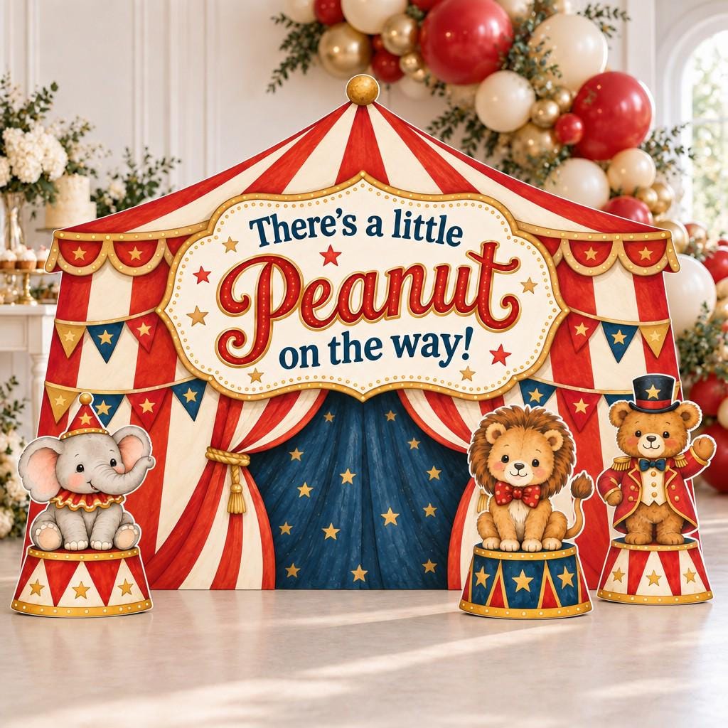 Little Peanut Circus Tent Baby Shower Set