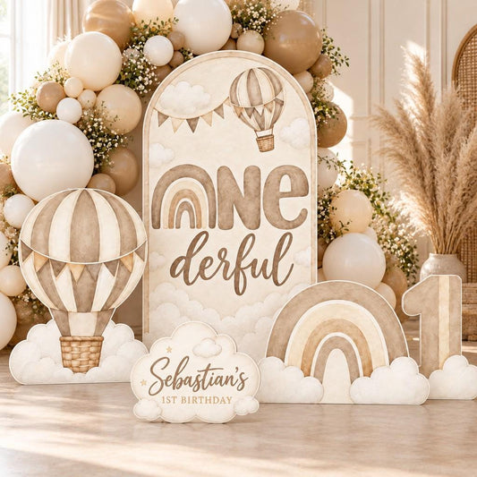 Neutral Hot Air Balloon Onederful Arch Set