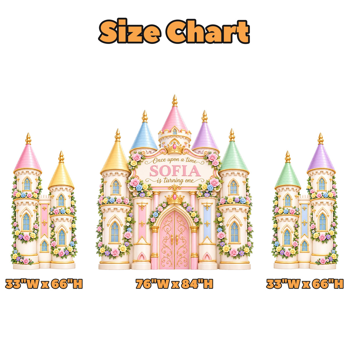 Pastel Rose Towers Princess Castle Set