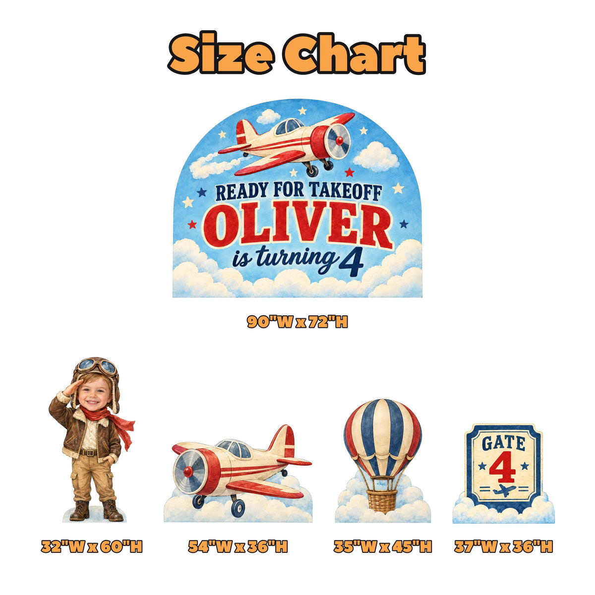 Ready for Takeoff Pilot Backdrop Set