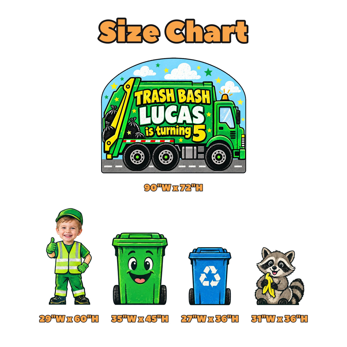 Green Garbage Truck Trash Bash Set