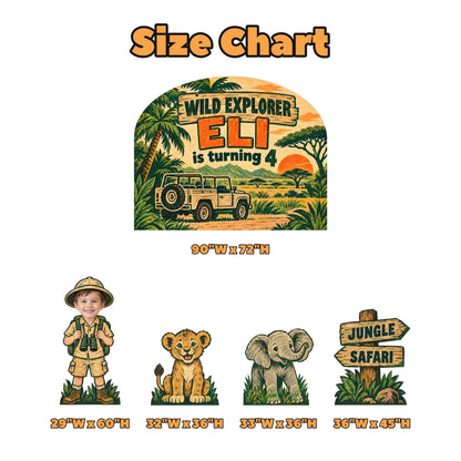 Linocut Wild Explorer Safari Backdrop Set