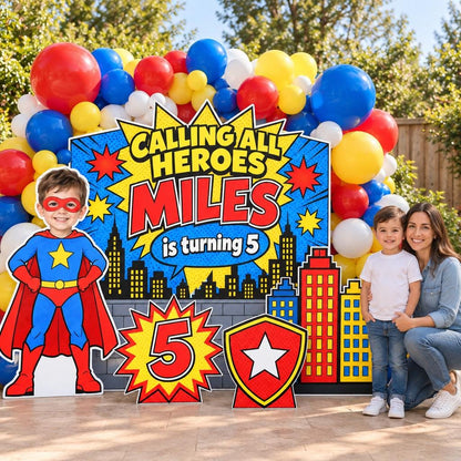 Comic City Little Hero Backdrop Set