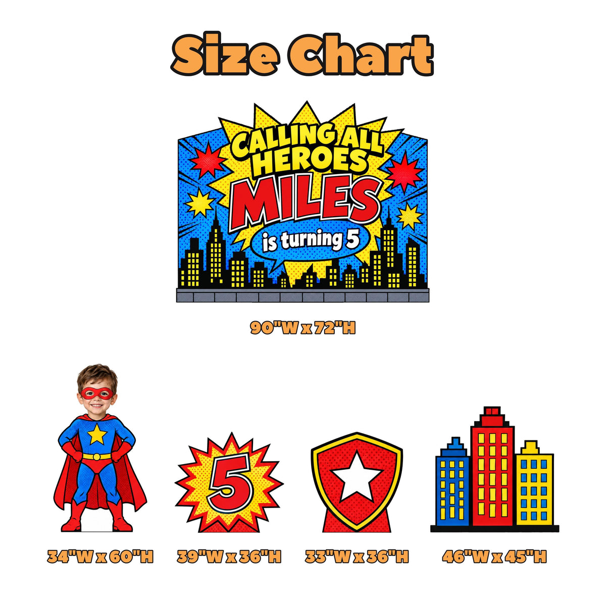 Comic City Little Hero Backdrop Set