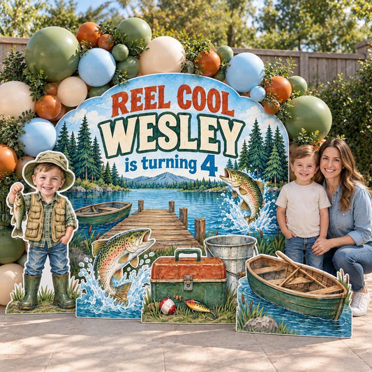 Reel Cool Lakeside Fishing Backdrop Set