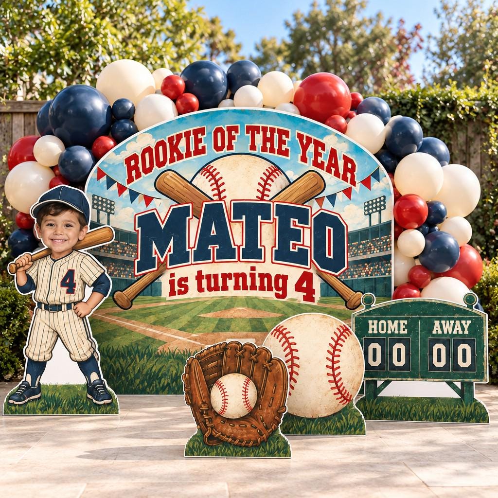 Vintage Rookie of the Year Baseball Set