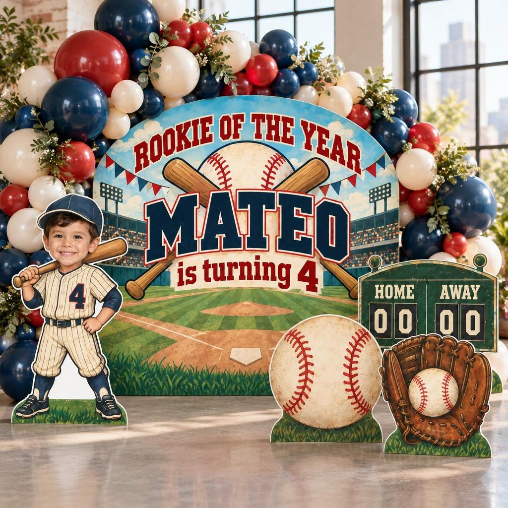 Vintage Rookie of the Year Baseball Set