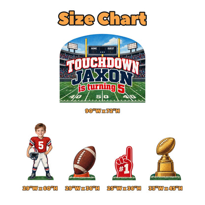 Touchdown Stadium Football Backdrop Set