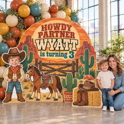 Retro Desert Howdy Partner Cowboy Set