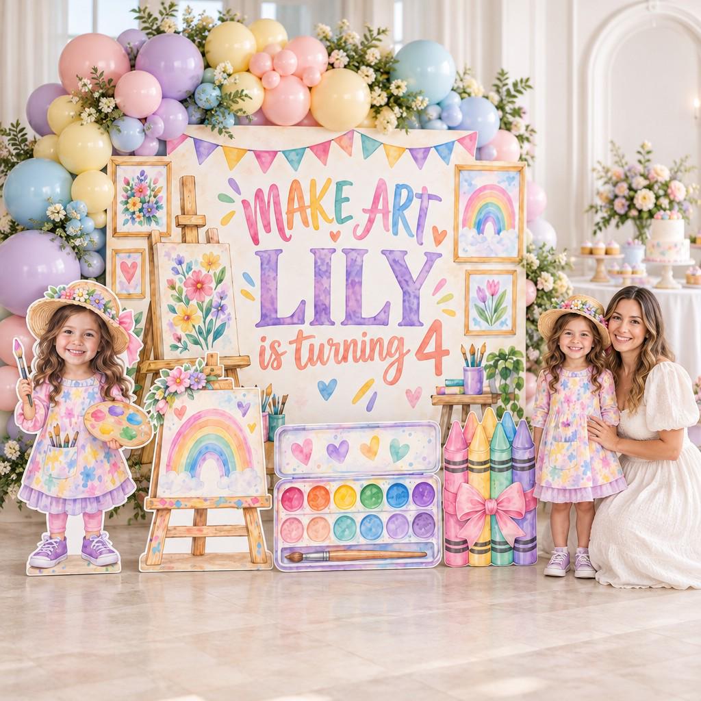 Rainbow Paint Splatter Little Artist Set