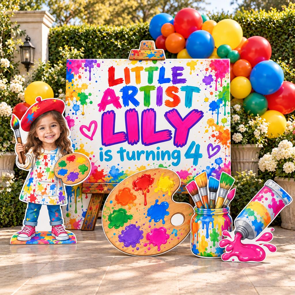 Rainbow Paint Splatter Little Artist Set