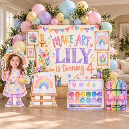 Rainbow Paint Splatter Little Artist Set