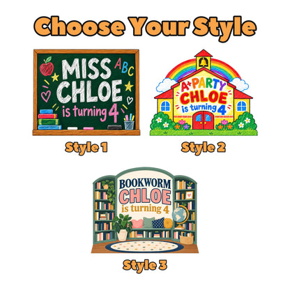 Chalkboard Little Teacher Backdrop Set
