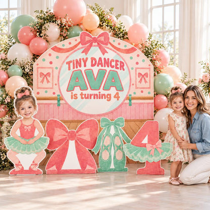 Blush Pink Tiny Dancer Ballerina Backdrop Set