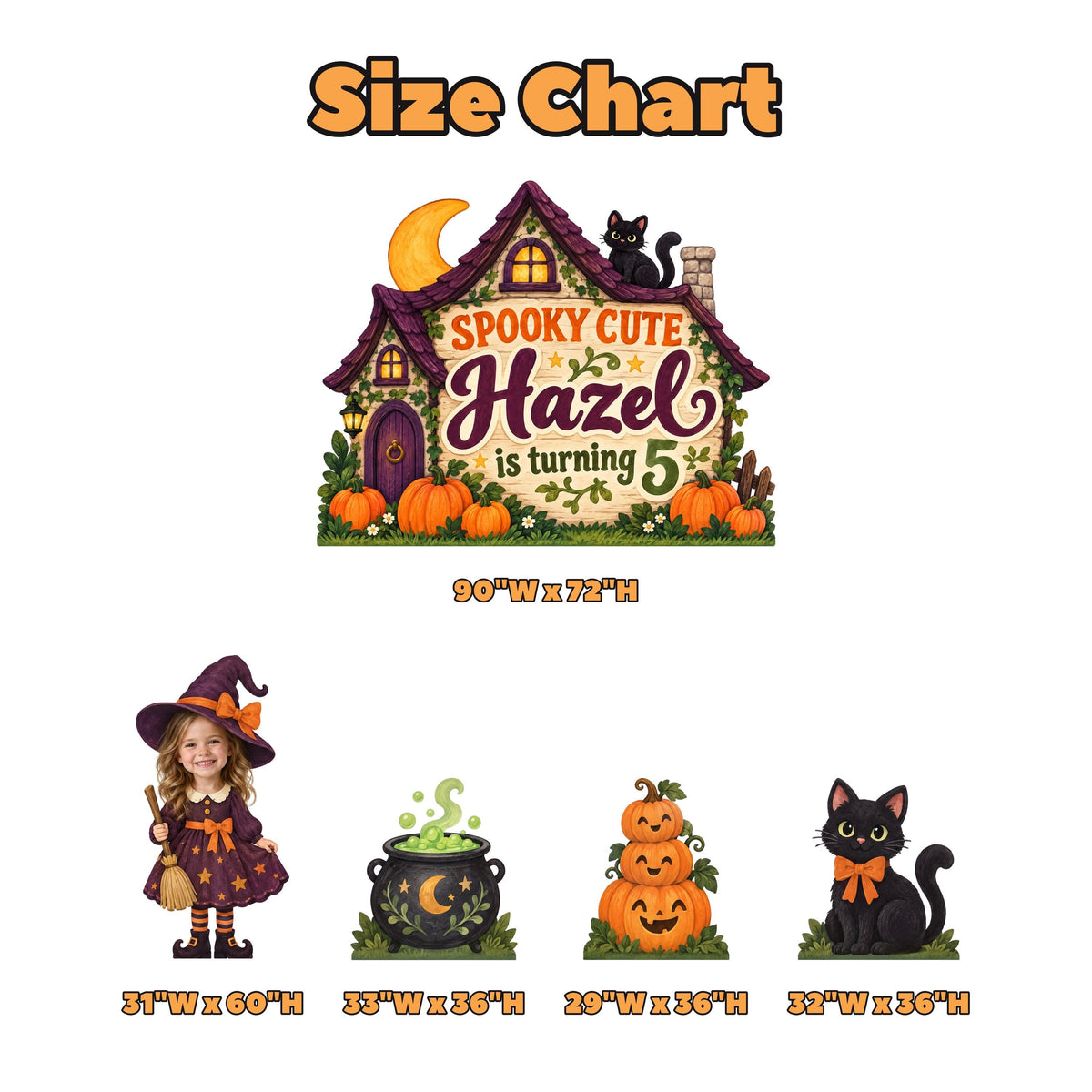 Storybook Witch Cottage Birthday Backdrop