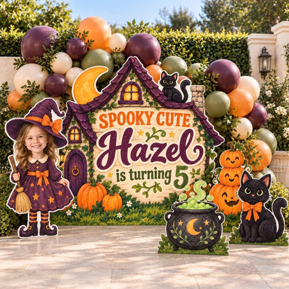 Storybook Witch Cottage Birthday Backdrop