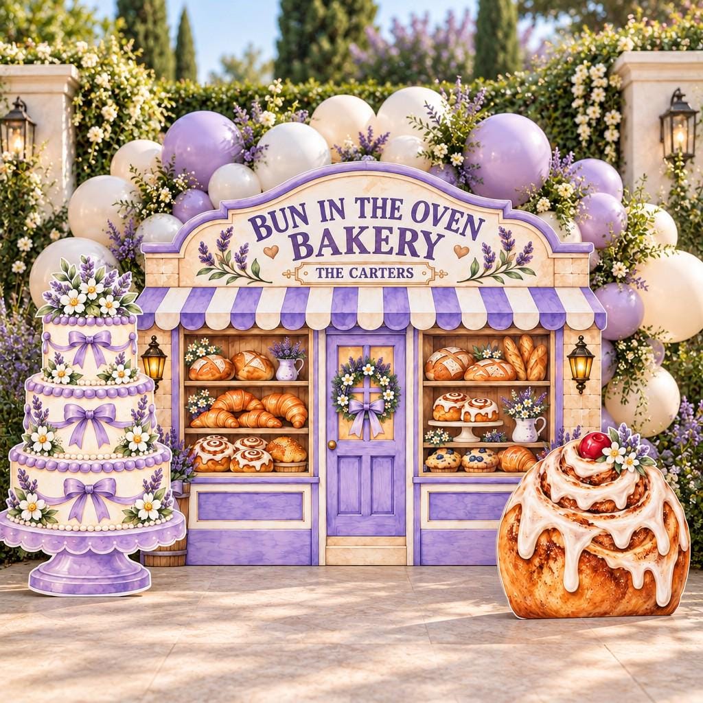 Lavender Bun in the Oven Bakery Set
