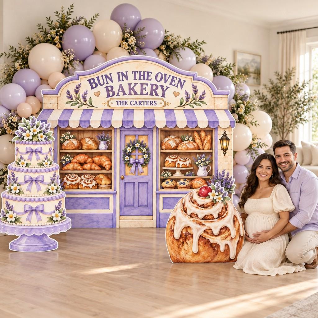Lavender Bun in the Oven Bakery Set
